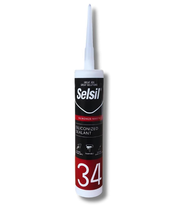 Selsil Silikonize Mastik Beyaz 450gr